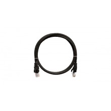 Шнур коммутационный 2хRJ45/8P8C, U/UTP, 4 пары, Кат.5е, LSZH, черный (3м) NIKOMAX NMC-PC4UD55B-030-C-BK