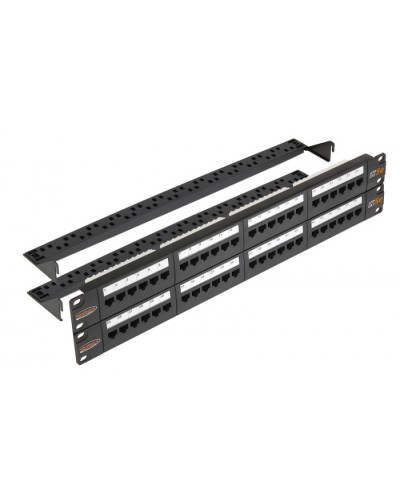 Патч-панель 19, 2U, 48xRJ45 NIKOMAX (NMC-RP48UD2-2U-BK) в Октябрьском Патч панель Pintop.ru