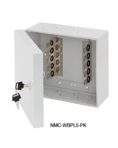 Щит распределительный настенный 5 плинтов NIKOMAX (NMC-WBPL5-PK) в Октябрьском Щиты электрические Pintop.ru