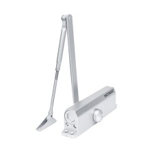 Доводчик NOTEDO DC-110 DA EN3-4, с задержкой закрывания, с рычажной тягой, (белый) (RAL9016)