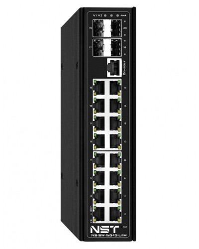 NST NS-SW-16G4G-PL/IM Промышленный управляемый L2+ HiPoE коммутатор Gigabit Ethernet на 16 GE RJ45 PoE + 4 GE SFP порта в Октябрьском Коммутаторы Pintop.ru