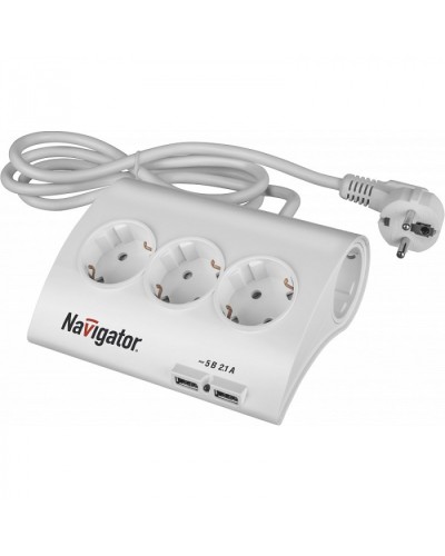 Удлинитель Navigator 71 544 NPE-USB-05-180-ESC-3X1.0 в Октябрьском Блоки розеток Pintop.ru