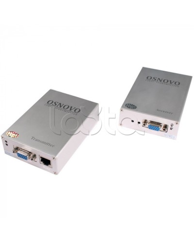 Комплект для передачи VGA и аудиосигнала по витой паре, до 50 м OSNOVO TA-V/1+RA-V/1 в Октябрьском Видеоусилители, Модуляторы, Делители Pintop.ru