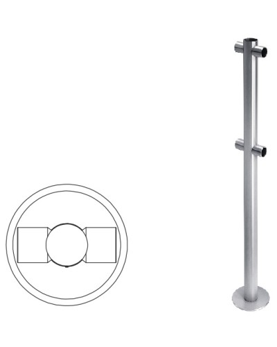 Стойка ограждения i-образная (антик серебро) Oxgard в Октябрьском Ограждения Pintop.ru