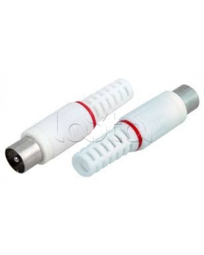 Разъем штекер TV без пайки Белый (100шт/уп) PROCONNECT 05-2041-2 в Октябрьском Коннекторы Pintop.ru