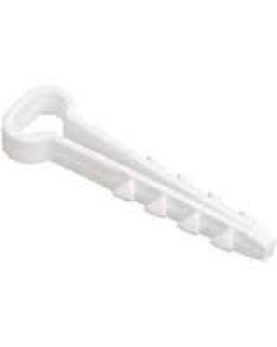 Дюбель-хомут 5-10 белый, прямоугольный (100шт/уп) PROCONNECT 07-4611 в Октябрьском Стяжки-хомуты Pintop.ru