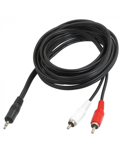 Шнур 3.5 мм стерео штекер - 2 RCA 7 м (10шт/уп) REXANT 17-4206 в Октябрьском Коннекторы Pintop.ru