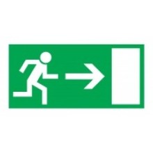 Знак эвакуационный "Направление к эвакуационному выходу направо" 100x300 (5шт/уп) REXANT 56-0027