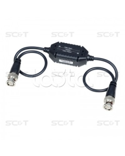 Изолятор коаксиального кабеля (AHD/CVI/TVI) для защиты от искажений по земле SC&T GL001HDP в Октябрьском Видеоусилители, Модуляторы, Делители Pintop.ru