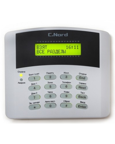 Клавиатура C.Nord K16-LCD в Октябрьском Приемно-контрольные приборы Pintop.ru