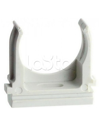 Держатель (клипса) для гофрированной или жесткой гладкой трубы D20 мм, без галогена Экопласт 41720HF в Октябрьском Держатели, клипсы, скобы Pintop.ru