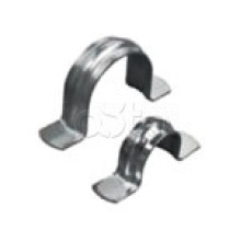 Скоба оцинкованная двухлапковая без монтажного отверстия, для трубы D25мм (1уп = 100шт) Экопласт (43627)