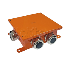 SMB120 Коробка металлическая, огн. E-110,о/п 120х120х60, 4 метал. гермоввода, IP66, 12P, (1,5-10 мм2), цвет оранж. Экопласт (56374)