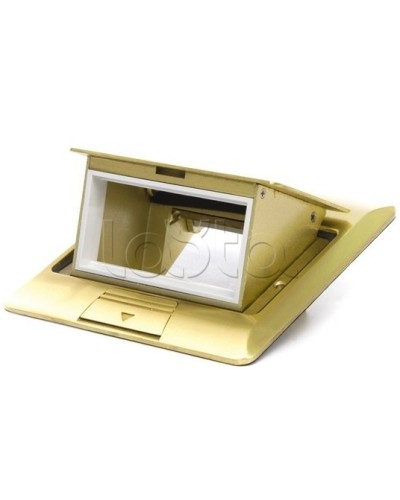 Люк в пол на 1.5 модуля (45х45мм), латунь Экопласт 70016 в Октябрьском Системы лючков и колонн Pintop.ru