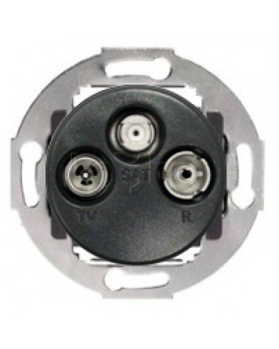 Механизм розетки TV+FM+SAT оконечный Vintage Экопласт 885400-1 в Октябрьском Розетки компьютерные и телефонные Pintop.ru