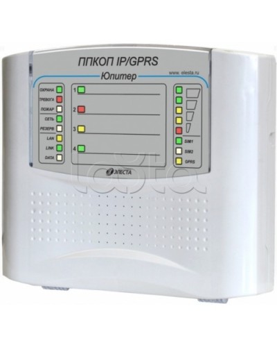 Элеста Юпитер-1431 (ППКОП Юпитер-4 IP/GPRS, пластик. корпус) в Октябрьском Приемно-контрольные приборы Pintop.ru