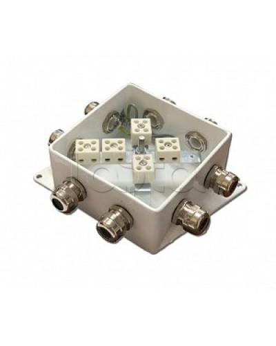 Коробка монтажная огнестойкая Гефест КМ-О (10к*10,0)-IP66-120х120, четыре ввода в Октябрьском Распределительные коробки Pintop.ru