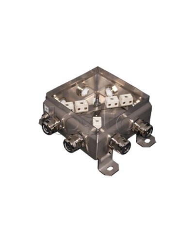 Коробка монтажная огнестойкая Гефест КМ-О (12к*6,0)-IP66 1212нерж, 8 вводов 123х123х60 в Октябрьском Распределительные коробки Pintop.ru