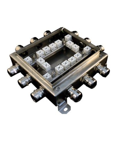Коробка монтажная огнестойкая Гефест КМ-О (32к*6,0)-IP66 2020нерж, 12 вводов 200х200х60 в Октябрьском Распределительные коробки Pintop.ru
