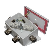 Коробка монтажная огнестойкая Гефест КМ-О (6к*10,0)-IP66-d, три ввода 120х80х68