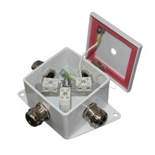 Коробка монтажная огнестойкая Гефест КМ-О (6к*6,0)-IP66, два ввода 80х80х68