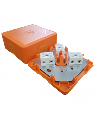 Коробка монтажная огнестойкая КМ-О (4к)-IP41-s-оранж Гефест в Октябрьском Распределительные коробки Pintop.ru