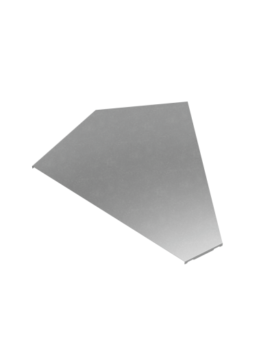 Крышка горизонтального угла 45 гр. 600 мм ПЛЮС КМ-Профиль (KGLplus45-600) в Октябрьском Аксессуары для лотков Pintop.ru