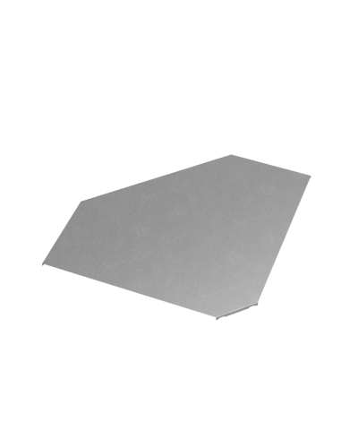 Крышка горизонтального угла 90 гр. 600 мм ПЛЮС INOX304 КМ-Профиль (KGLplus90-600 INOX304) в Октябрьском Аксессуары для лотков Pintop.ru