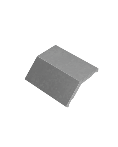 Крышка внешнего вертикального угла 45 гр. 200 мм ПЛЮС HD КМ-Профиль (KVLplus45-200 HD) в Октябрьском Аксессуары для лотков Pintop.ru