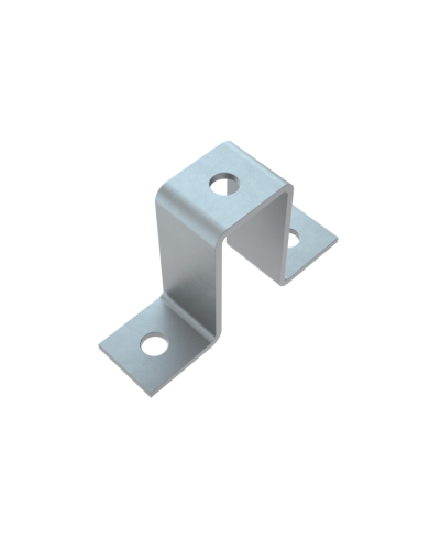 Прямоугольная скоба для двойного страт-профиля 41х82 мм HD КМ-Профиль (PS41-82 HD) в Октябрьском Держатели, клипсы, скобы Pintop.ru