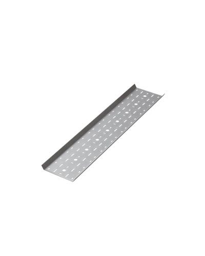 Дно лестничного лотка перфорированное 400х1,0 L2500 мм HD85 КМ-профиль (DLLP400-1.0-2500 HD85) в Октябрьском Кабельные лотки Pintop.ru
