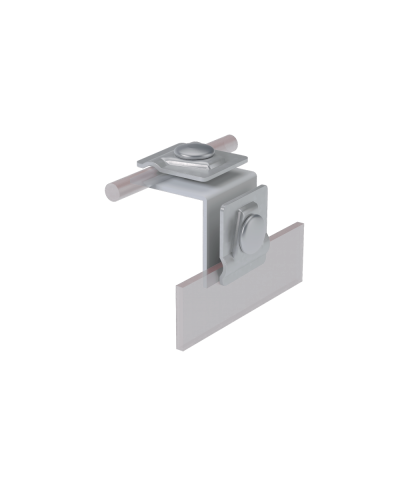 Фальцевый держатель H50 мм для прутка Ø 5-10 мм HD КМ-Профиль (FD-H50-D5-10 HD) в Октябрьском Монтажные материалы Pintop.ru