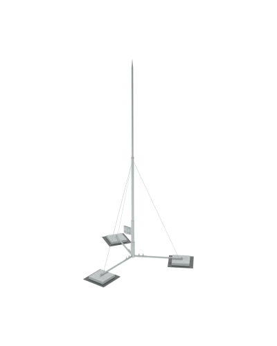 Вольностоящая молниеприемная мачта составная H10,2 м неразборное основание HD КМ-Профиль (TVMR-H10.2 HD) в Октябрьском Монтажные материалы Pintop.ru