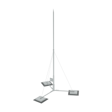 Вольностоящая молниеприемная мачта составная H11,1 м разборное основание HD КМ-Профиль (RTVMR-H11.1 HD)