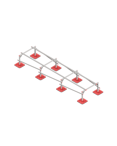 Опорная конструкция для установки оборудования TECHNORAPTOR FOOT 1000х4000 КМ-профиль (KM-TR-F-SSEI-1000-4000) в Октябрьском Системы видеонаблюдения Pintop.ru