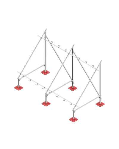 Опорная конструкция для установки нескольких солнечных панелей/коллекторов TECHNORAPTOR FOOT HD КМ-профиль (KM-TR-F-SSfMMPI-C HD) в Октябрьском Системы видеонаблюдения Pintop.ru