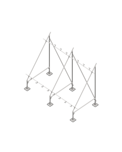 Опорная конструкция для установки нескольких солнечных панелей/коллекторов TECHNORAPTOR STEELFOOT КМ-профиль (KM-TR-STF-SSfMMPI-C) в Октябрьском Системы видеонаблюдения Pintop.ru