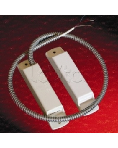 Извещатель охранный точечный магнитоконтактный взрывозащищенный Магнито-Контакт Аякс исп.10 (ИО 102-26/В) из антистатичного пластика черн. цвета (металлорукав из нерж. стали) в Октябрьском Извещатели охранные (Ex) Pintop.ru