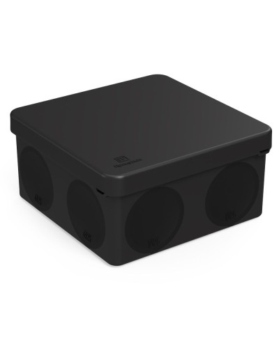 Коробка распред. 60-0300-9005м двухкомп. (HF) черная 100х100х50 (8шт/уп) Промрукав (60-0300-9005м) в Октябрьском Распределительные коробки Pintop.ru