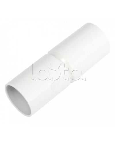 Патрубок-муфта белая д40 (20шт/220шт уп/кор) Промрукав (PR.01740б) в Октябрьском Повороты, муфты, тройники Pintop.ru