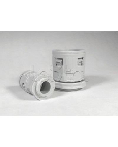 Муфта вводная для гофрированных труб серая ВМ-ГТ-16 Промрукав (PR08.3268) в Октябрьском Повороты, муфты, тройники Pintop.ru