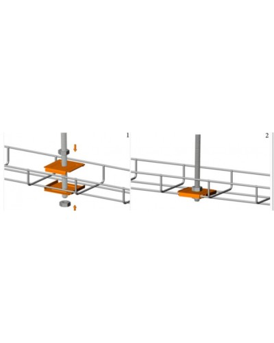 Фиксатор для подвеса проволочного лотка на шпильке Промрукав (PR08.5214) в Октябрьском Аксессуары для лотков Pintop.ru