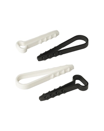 Дюбель-хомут для плоского кабеля 6-12 мм черный (10шт) Промрукав (PR08.6962) в Октябрьском Крепеж: Дюбели, шурупы, саморезы Pintop.ru