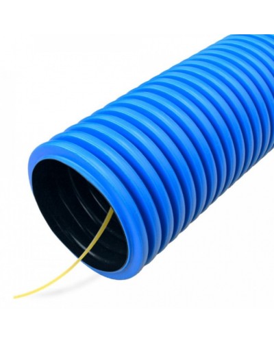 Труба гофрированная двустенная ПНД гибкая тип 750 (SN16) с/з синяя д110 (50м/уп) Промрукав (PR15.0054) в Октябрьском Труба гофрированная Pintop.ru