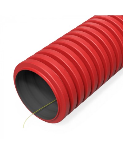 Труба гофр. двуст. ПНД гибкая тип 1250 (SN63) с/з красная d50 мм (100м/200м уп/пал) Промрукав (PR15.00977) в Октябрьском Труба гофрированная Pintop.ru