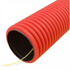 Труба гофрированная двустенная ПНД гибкая тип 450 (SN18) с/з красная д63 (20м/уп) Промрукав (PR15.0235)