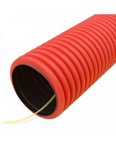 Труба гофрированная двустенная ПНД гибкая тип 450 (SN12) с/з красная д90 (20м/уп) Промрукав (PR15.0239) в Октябрьском Труба гофрированная Pintop.ru