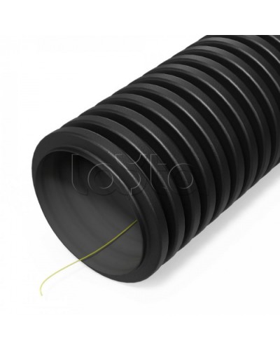 Труба гофр двустенная ПНД гибкая тип 450 (SN26) ст к ультраф с/з черная d50 мм (100м/уп) Промрукав (PR15.0314) в Октябрьском Труба гофрированная Pintop.ru