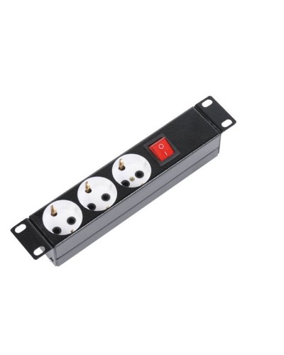 Блок силовых розеток 10 без шнура с выключателем, 3 розетки (черный) ЦМО БР-3П-10-9005 в Октябрьском Блоки розеток Pintop.ru