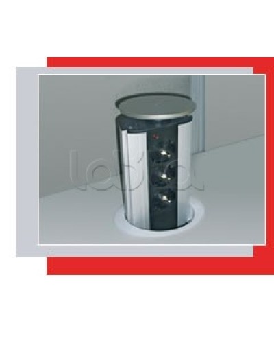 Блок розеточный настольный, 3 розетки (45х45мм) Экопласт 70303 в Октябрьском Блоки розеток Pintop.ru